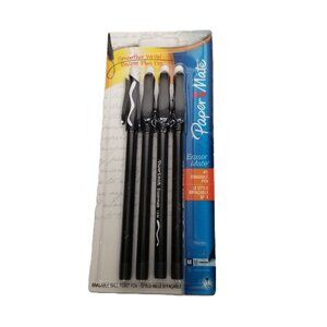 Paper Mate EraserMate Erasable Ballpoint Pens Black Medium 1.0mm 4 Pack Office